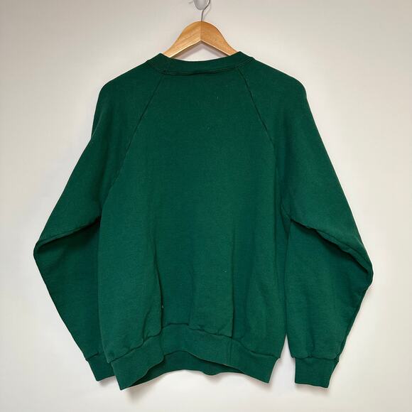 Vintage Stars Sweatshirt 90s Grandma Core Sweater Green Vtg - Picture 2 of 3
